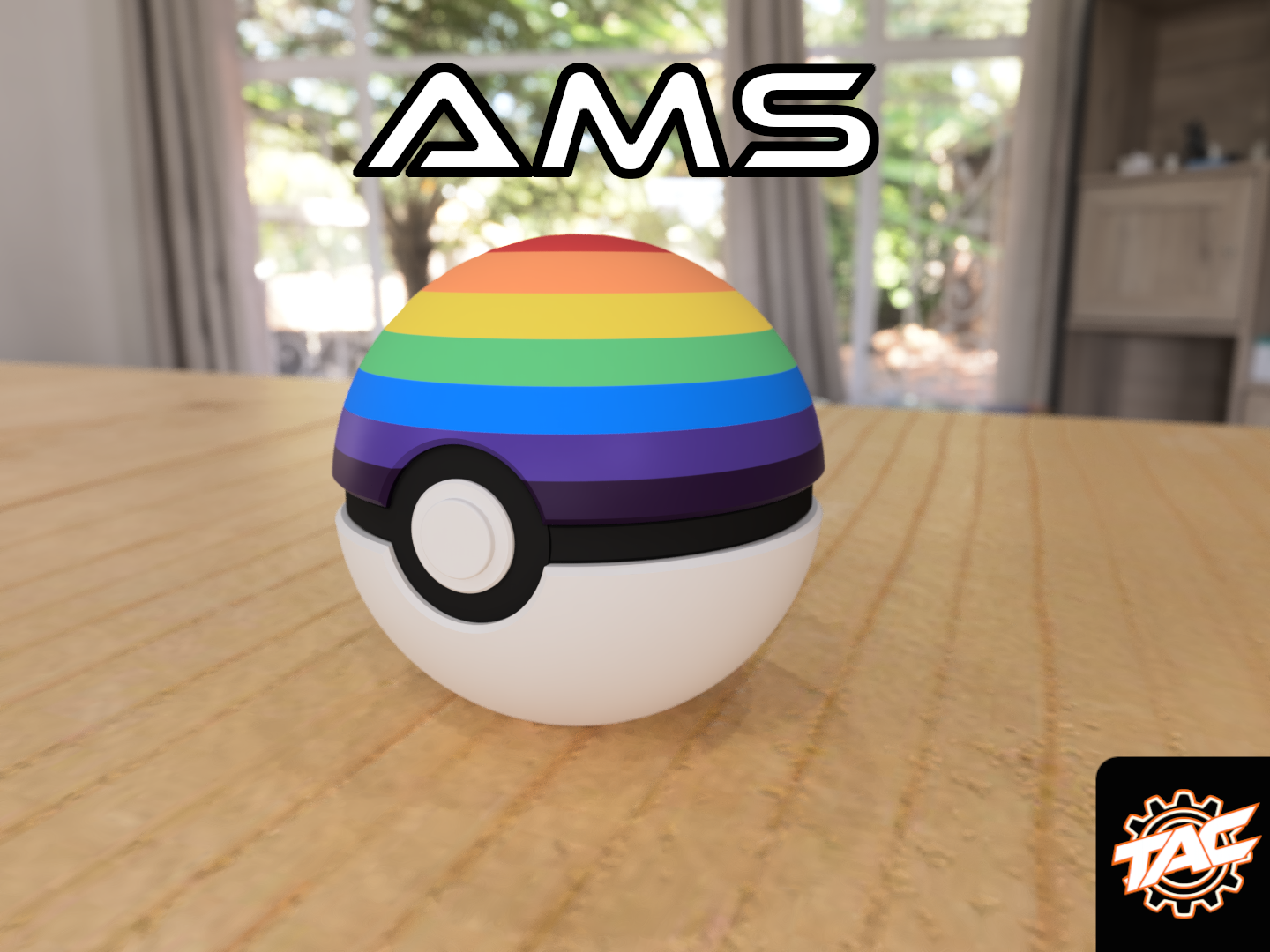 Miniatura 3 do modelo 3D Rainbow Pokeball