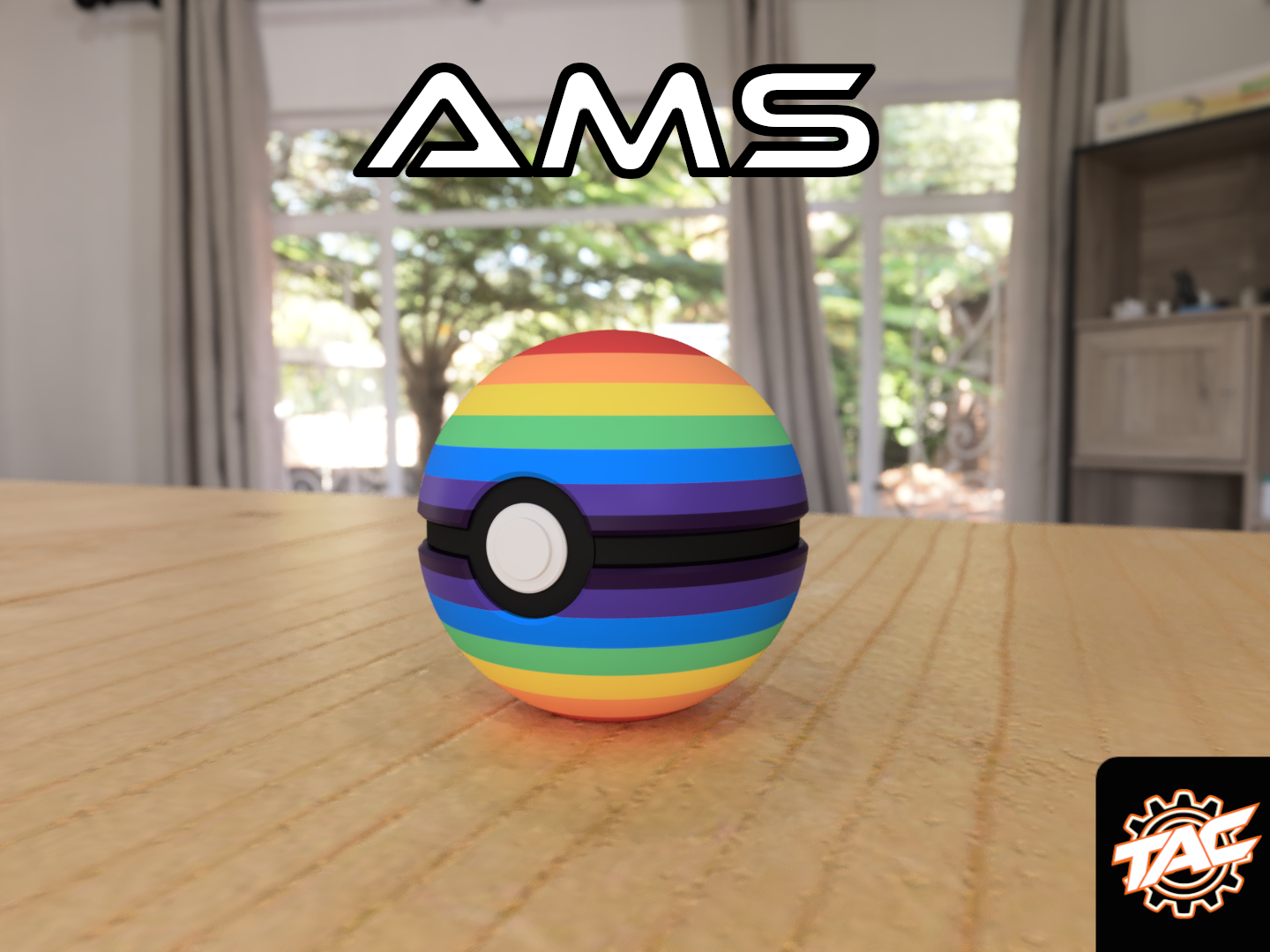 Miniatura 5 do modelo 3D Rainbow Pokeball