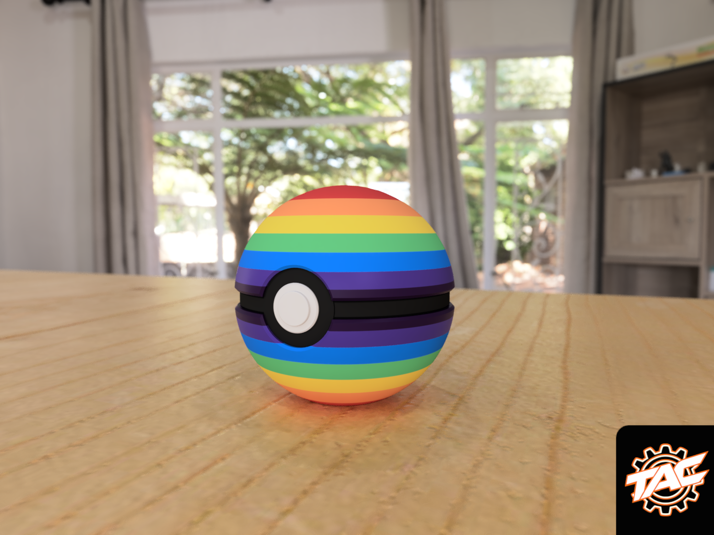 Miniatura 6 do modelo 3D Rainbow Pokeball