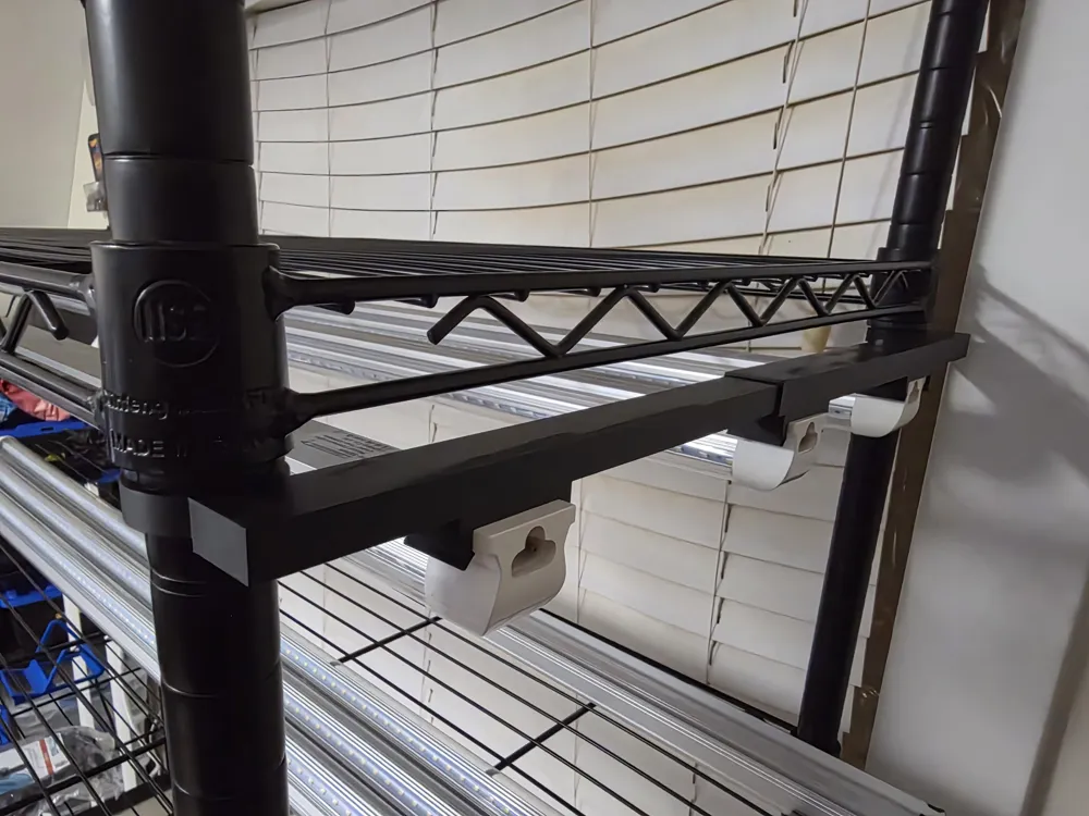 Light Current Projects Rack Wire Rack Shelving LED Light Mount Adjustable Rev3 by iDJMic MakerWorld ...