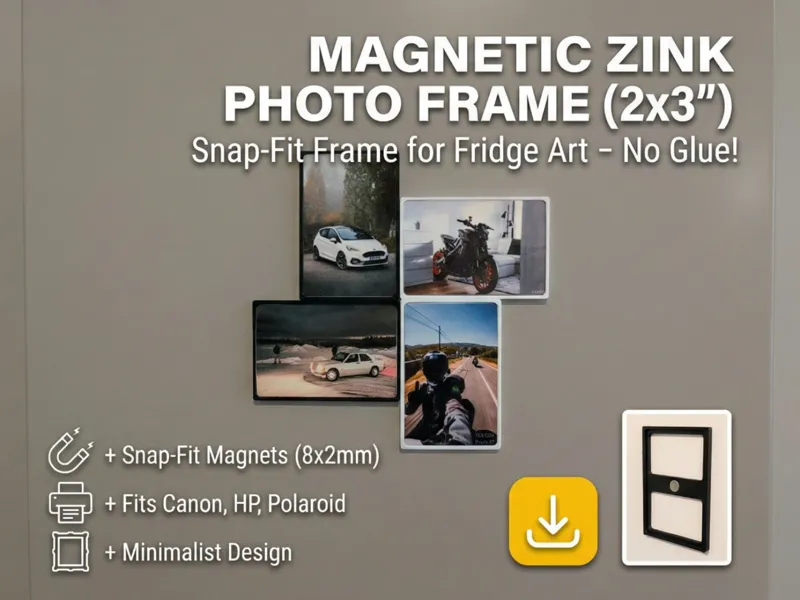 Magnetic ZINK Photo Frame (2x3" (5x7.6cm))