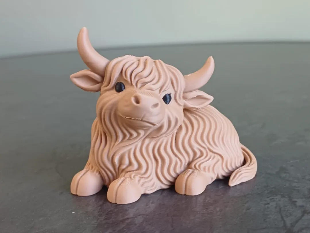 Cute Highland Cow Figurine - Free 3D Print Model - MakerWorld