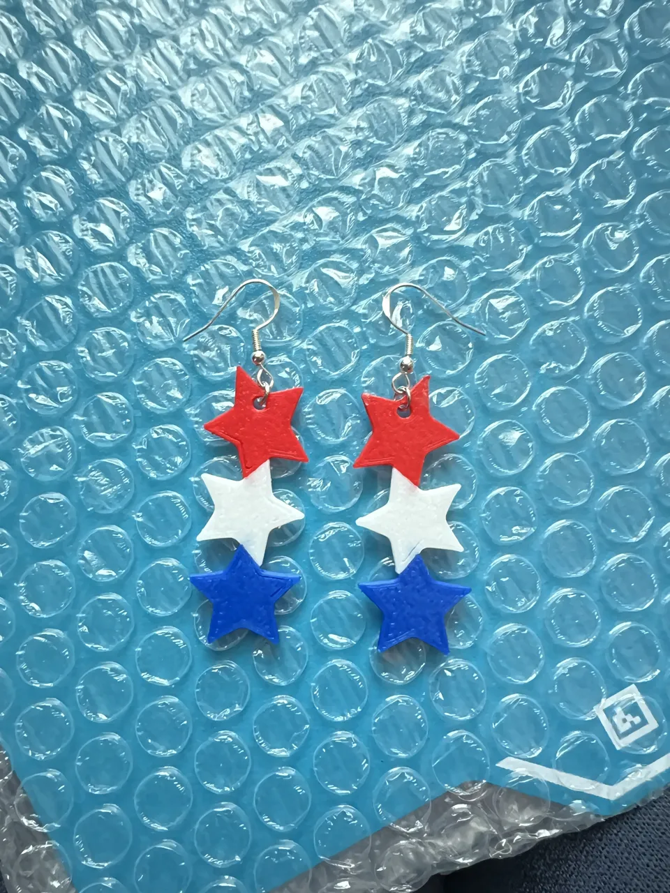 Patriotic Star Earrings view 2