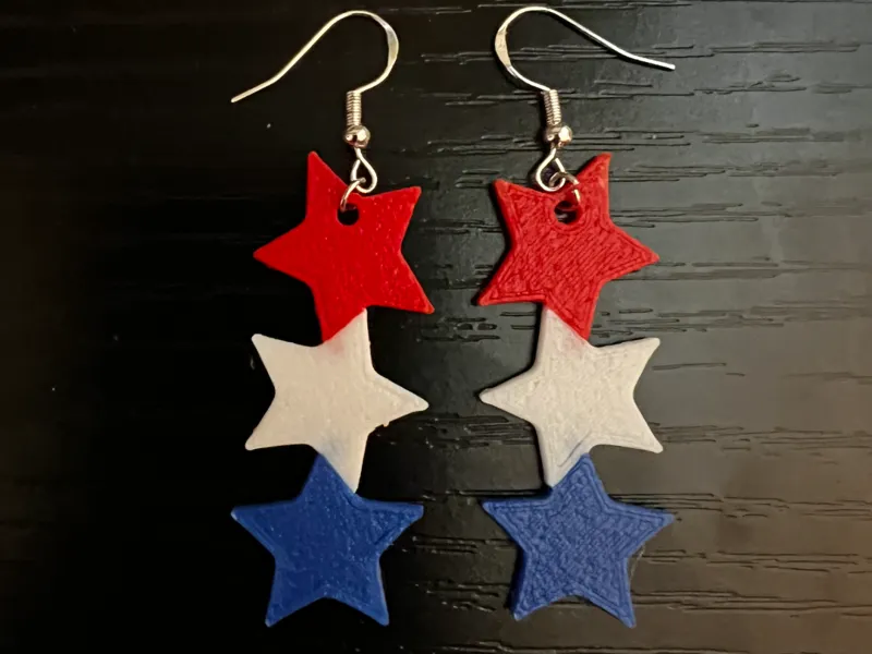 Patriotic Star Earrings
