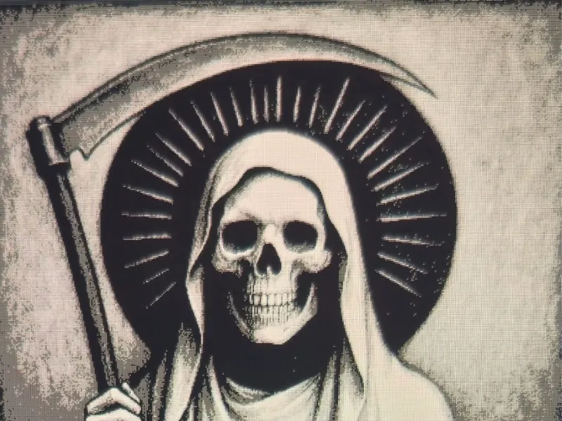 Saint Reaper – HueForge Monochrome Print