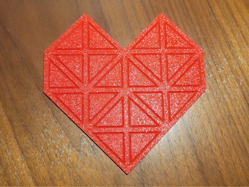 Geometric Heart Coaster