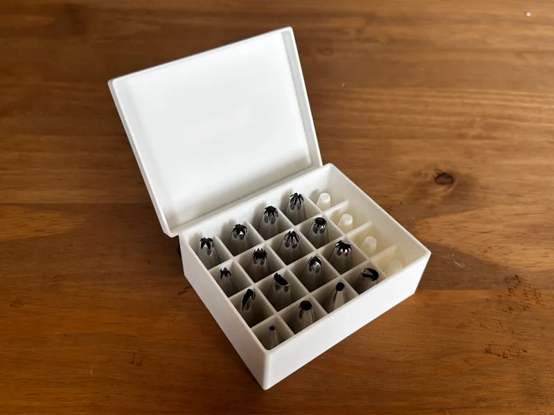 20-Slot Piping Tip Organizer (Hinged Case)