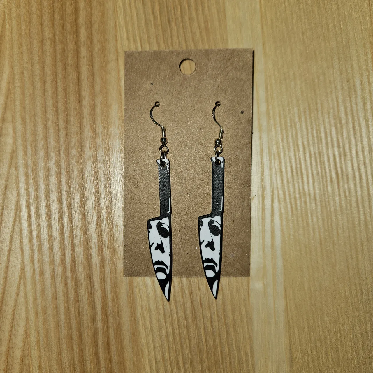 Horror Knives earrings aka assassin knives view 3