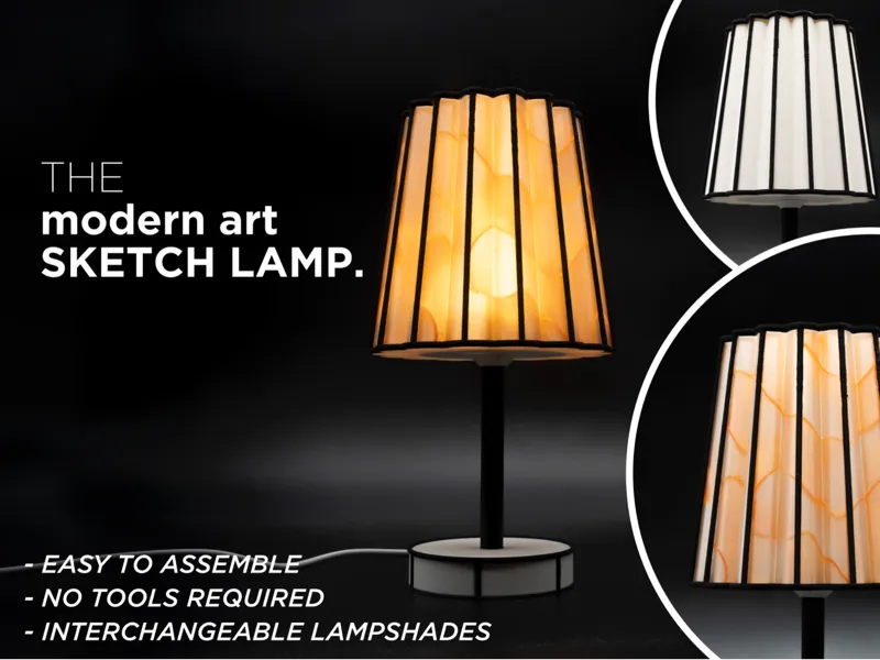 The Modern Art Sketch Lamp with Cozy Infill Glow