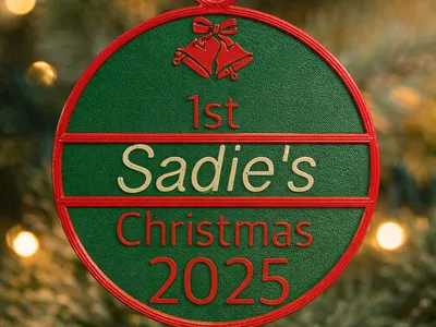 1st Christmas customizable Christmas ornament
