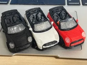 Mini Convertible similar car 1:64 (no multicolour)