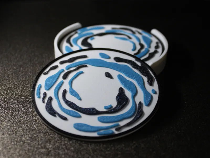 Water Wave Syle Coaster and Coaster Holder