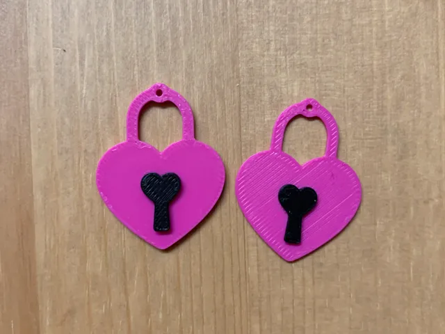 heart padlock earrings