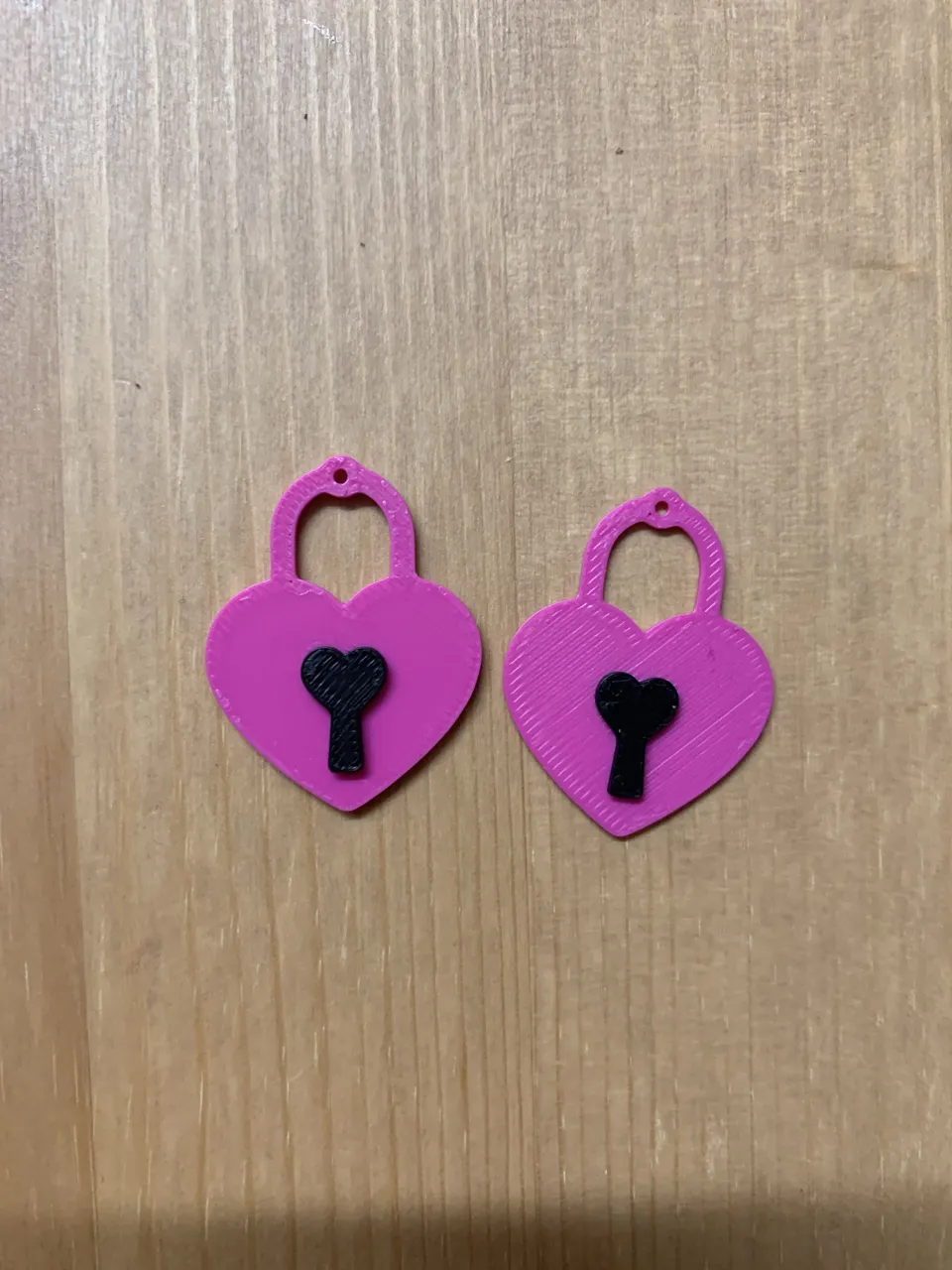 heart padlock earrings view 2