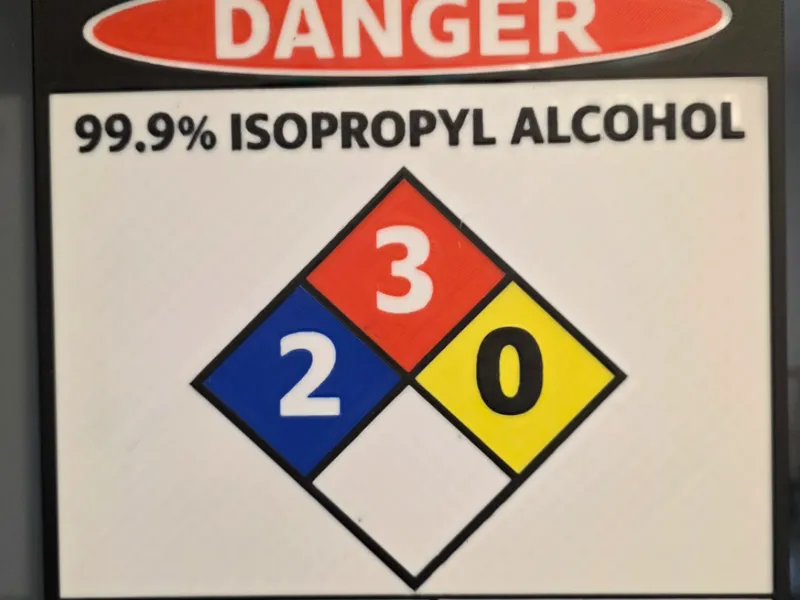 Hazard Diamond ISO alcohol