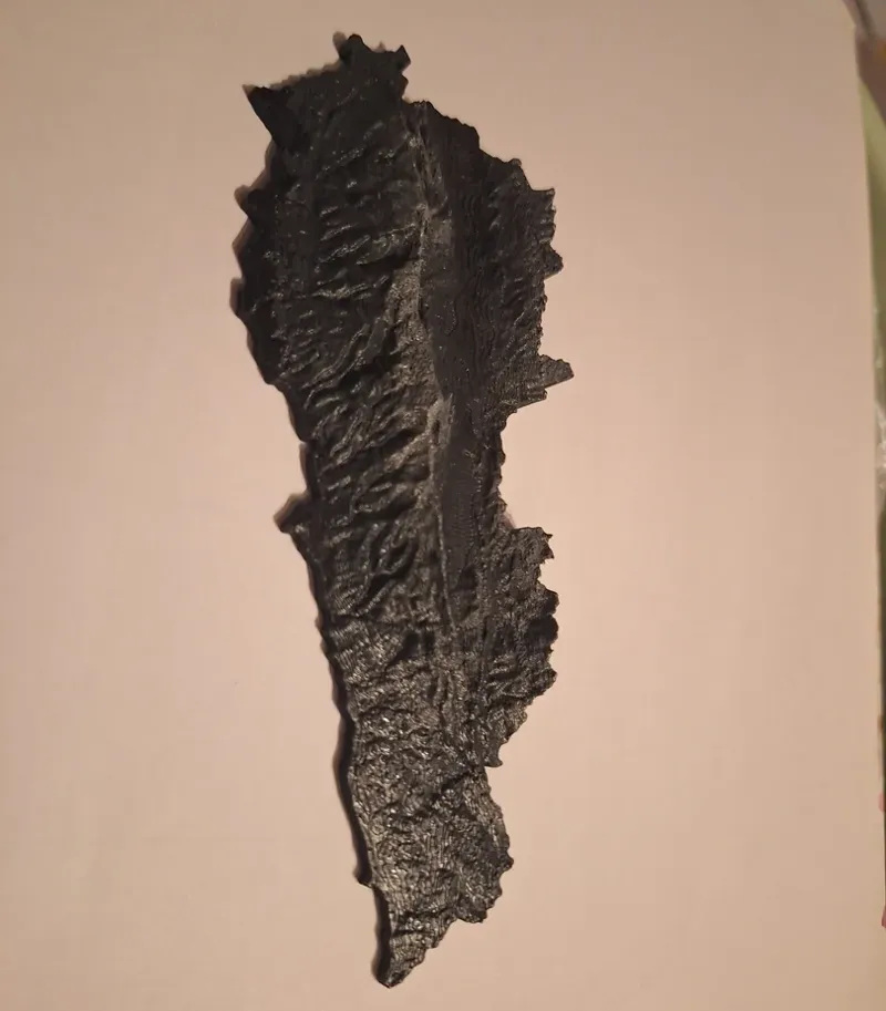 Topographic Map of Lebanon