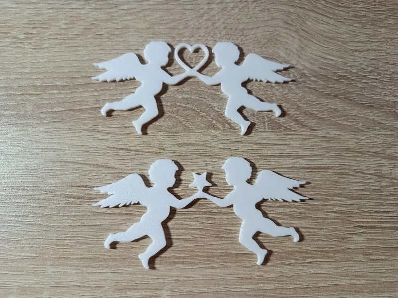 Angels With Star Or Heart