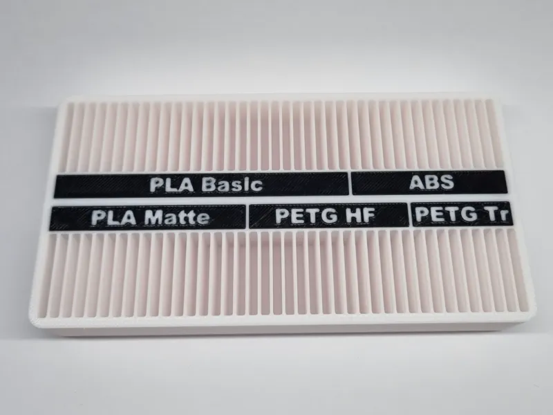 Swatch Box Insert Bambu Filament Swatches FAZ029