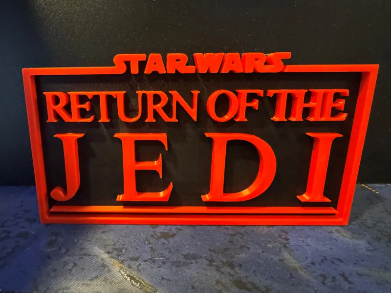 Star Wars Return of the Jedi Shelf Sign