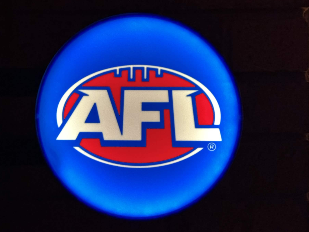 AFL - 2 Side lightbox bar sign