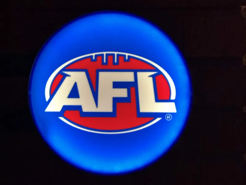 AFL - 2 Side lightbox bar sign