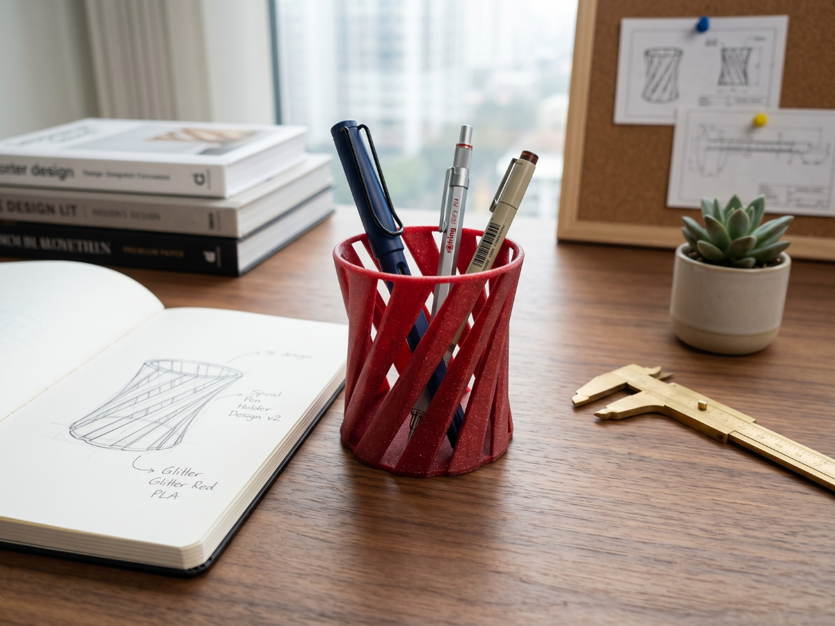 Spiral Pen Holder - Style Desk Organizer