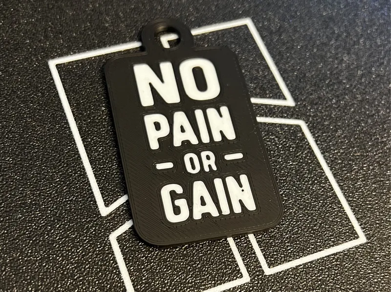 no pain no gain schlüsselanhänger