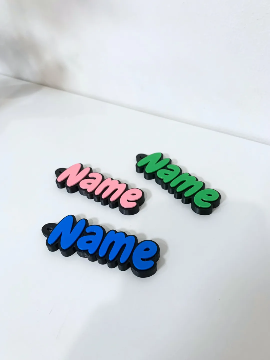 Custom Multicolour Name Keyring view 2