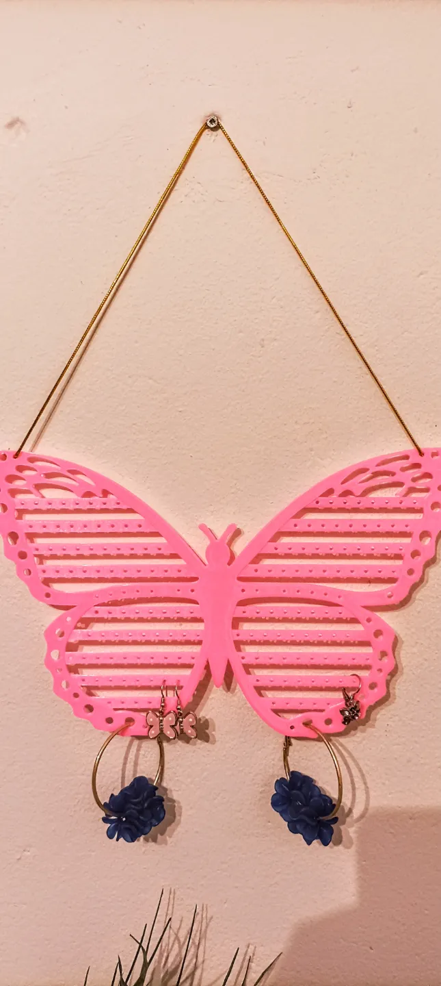 Butterfly shaped earring hanger view 3