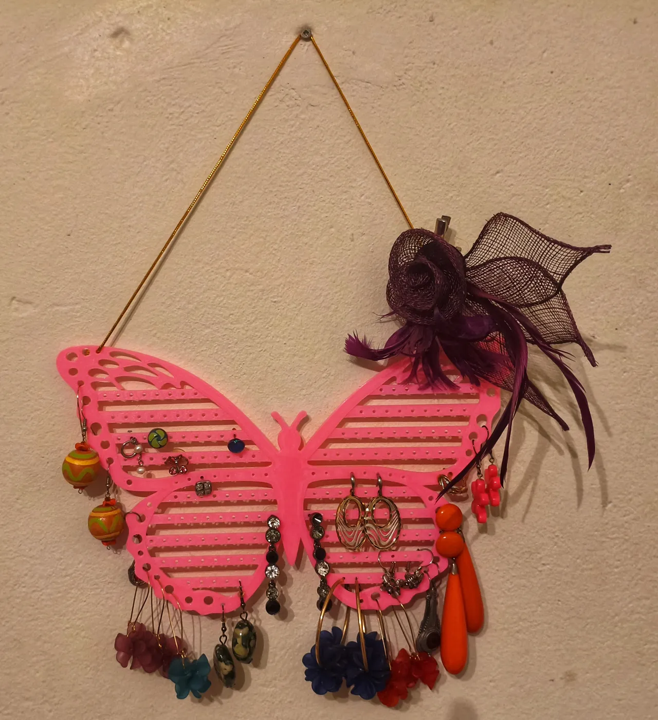 Butterfly shaped earring hanger view 2