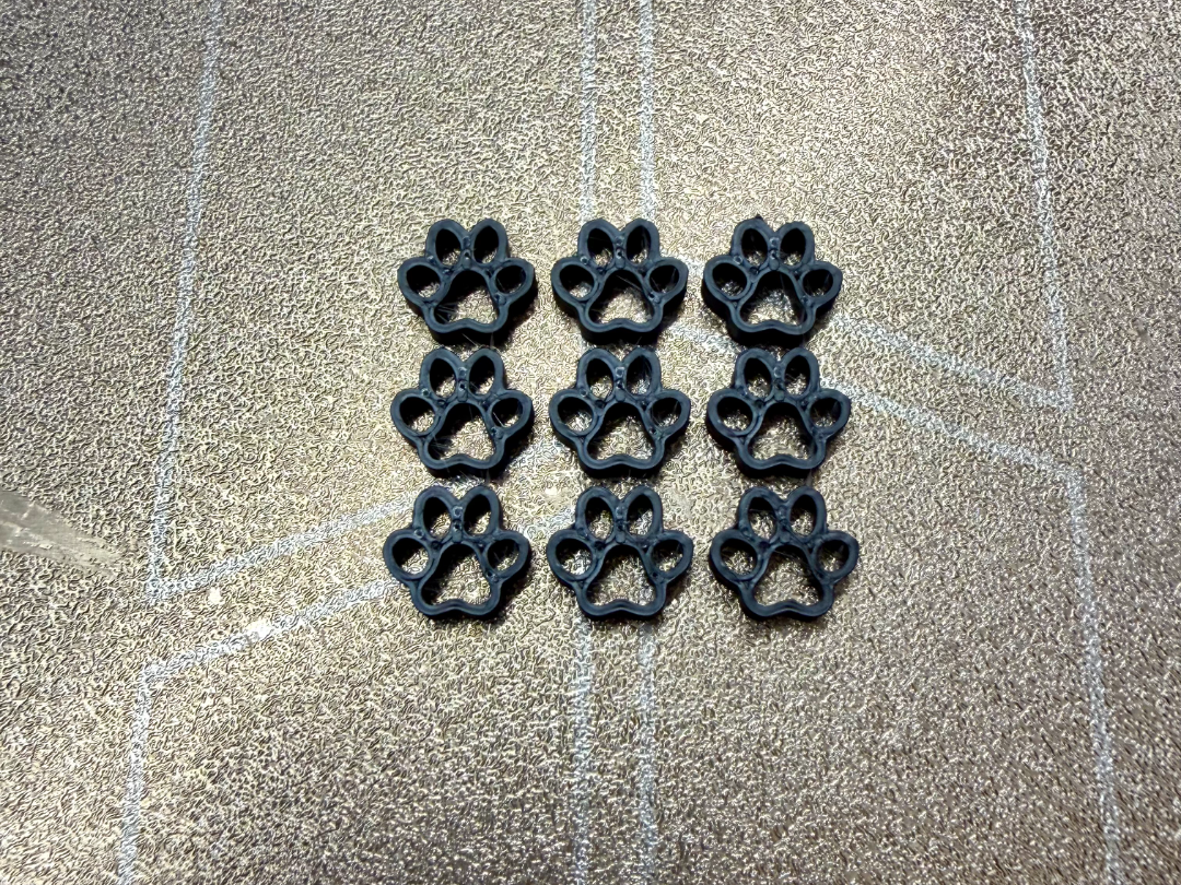 Dog Paw Print Mini Charm-Fast print