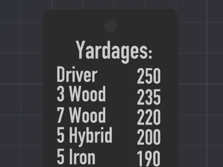Customizable Golf Yardage