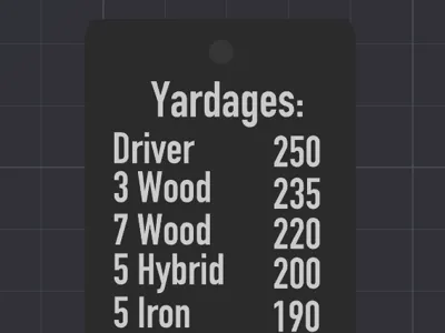 Customizable Golf Yardage