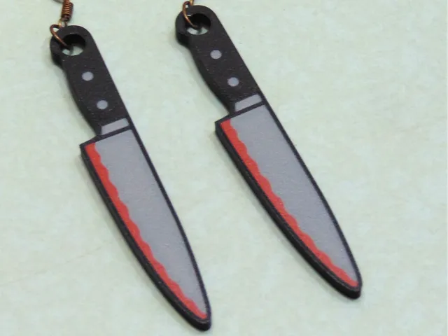 Halloween Earrings Bloody Knife Michael Myers