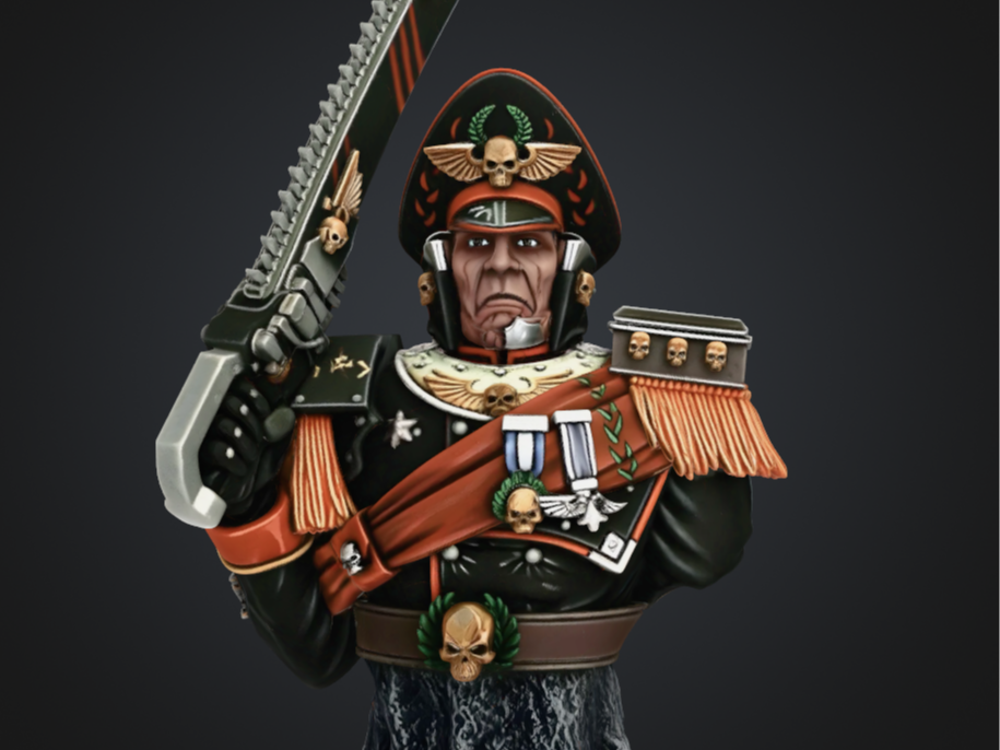Bust of a 40k Commissar