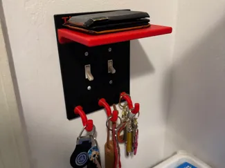 Switchplate shelf and key holder