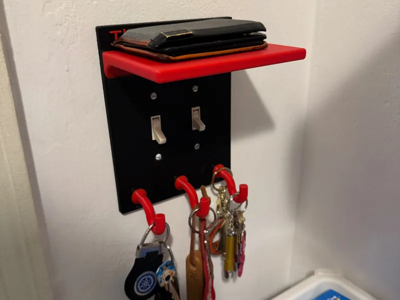 Switchplate shelf and key holder