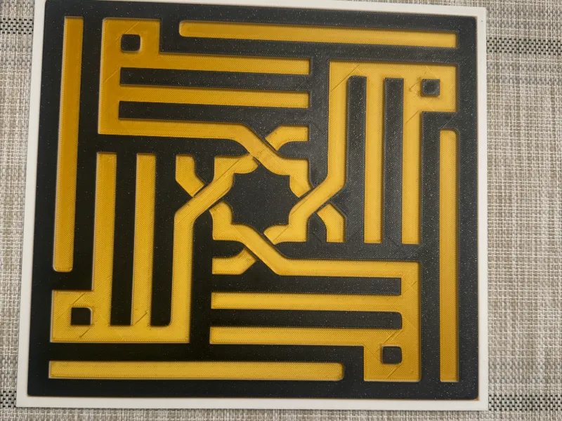 Allah Kufic Caligraphy