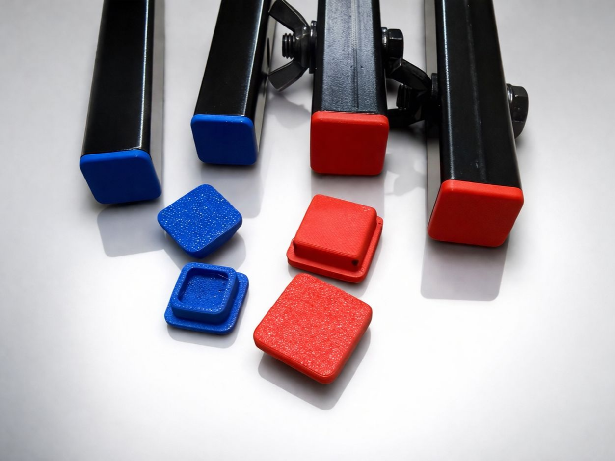 Square tube cap 20x20x2mm and 25x25x2mm