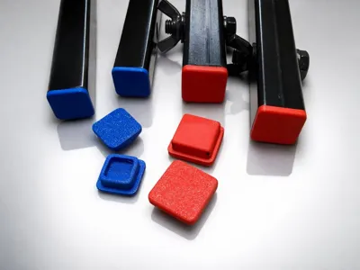Square tube cap 20x20x2mm and 25x25x2mm