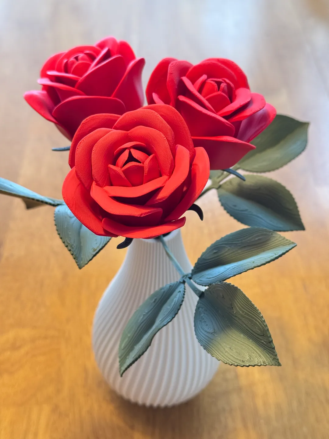 roses with 5 types of stem ( no support ) view 3