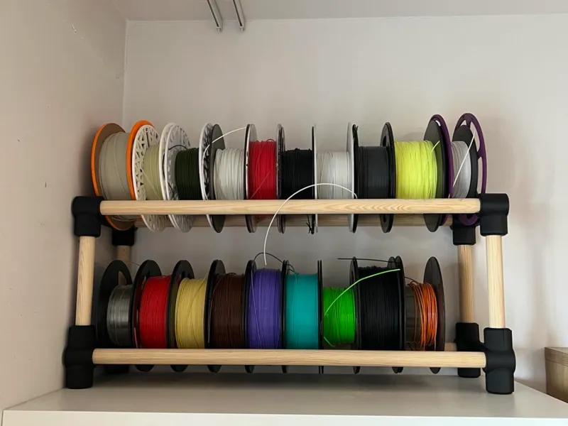 Light and Fast Modular Filament Spool Rack 24mm