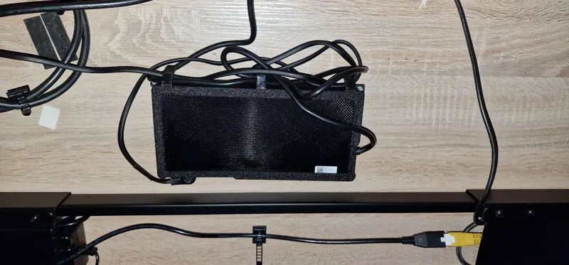 Samsung Odysee G9 Power Brick Mount - Used for attaching below the desk - With cable holder