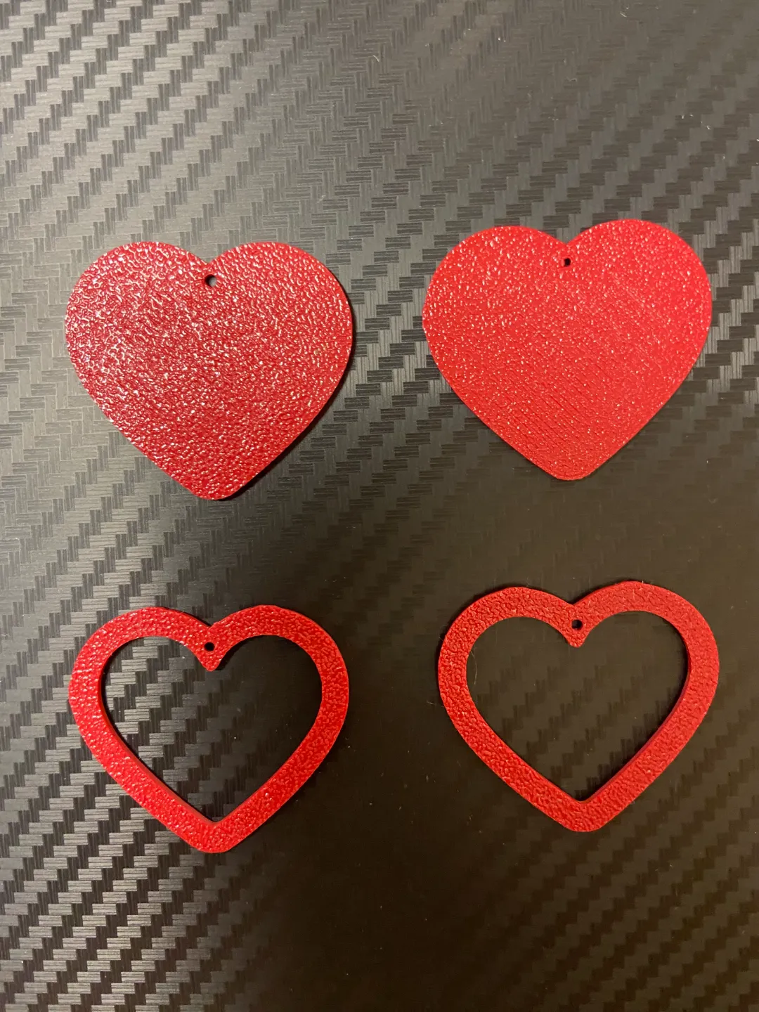 Heart earrings view 2