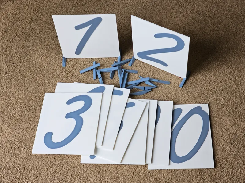 Signs 1-10 with stands (table numbers, ect)