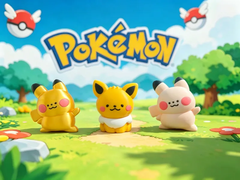 Pokemon 小鼻嘎宝可梦 伊布多色一体打印