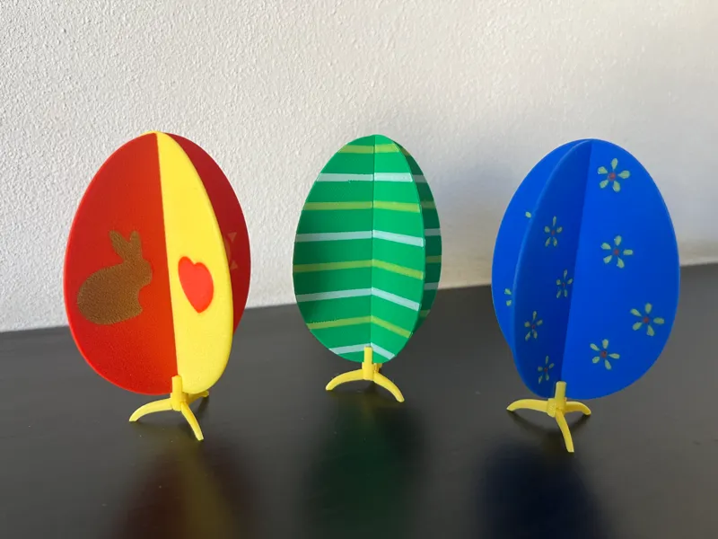 Easter egg GREEN WITH STRIPES