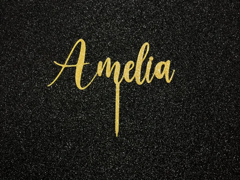Cake topper name "Amelia"