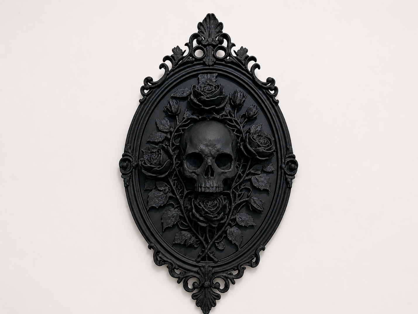 Skull and Rose Frame