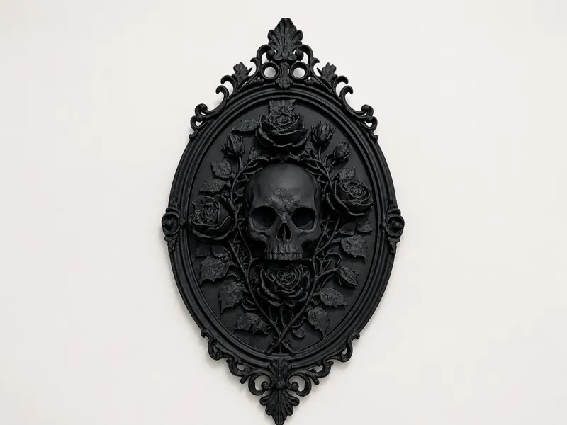 Skull and Rose Frame